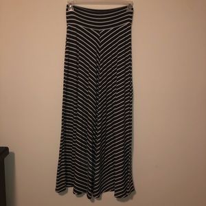 New Directions Striped Maxi Skirt